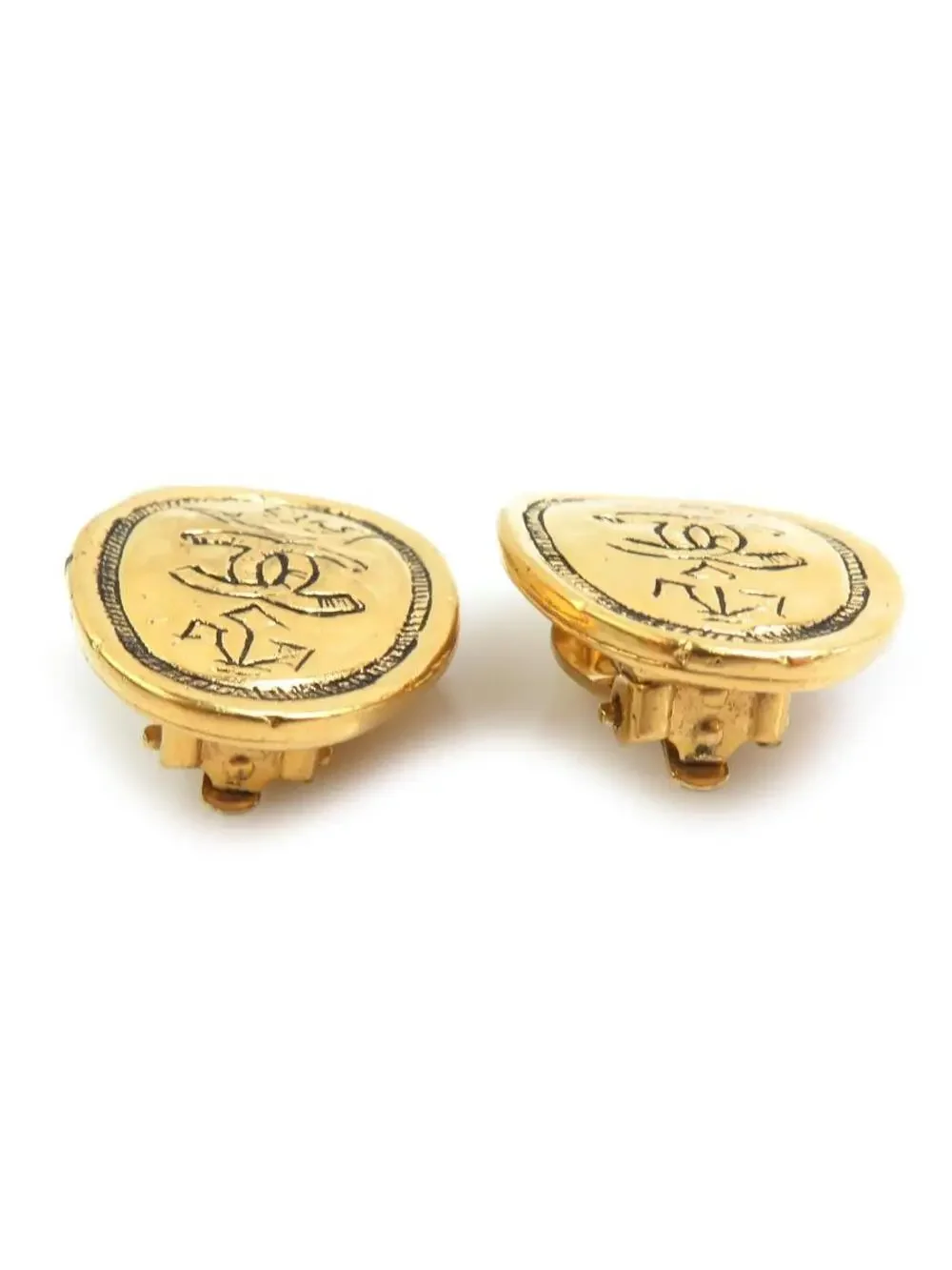 Auth Chanel Cc Logo Clip On Earrings #293943C28B